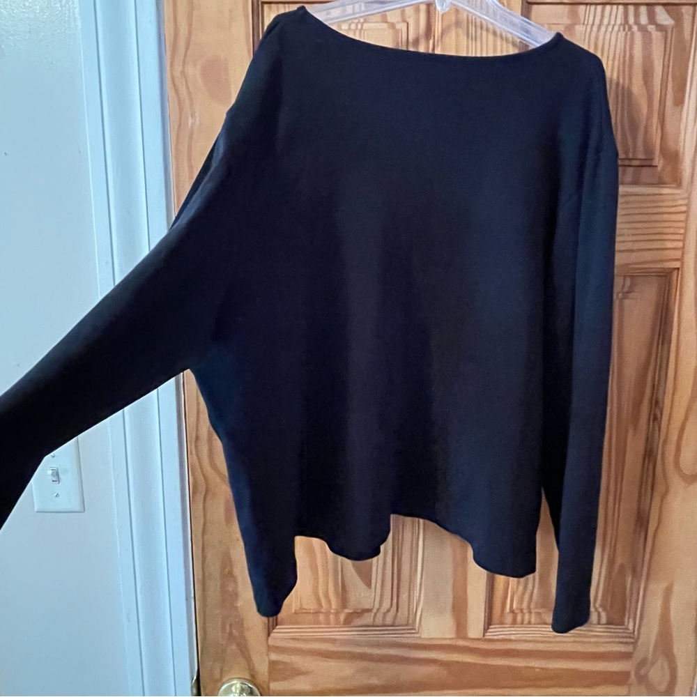 Croft & Barrow Black Long Sleeve Tunic, Size 3X - Picture 4 of 4